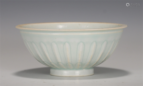 A CHINESE HUTIAN TYPE SHADOW-BLUE GLAZED PORCELAIN …