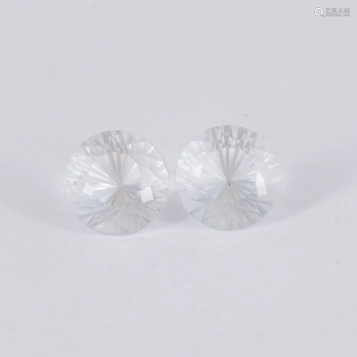 GFCO Certified 5.42 ct. Pair of White Topazes - BRAZIL
