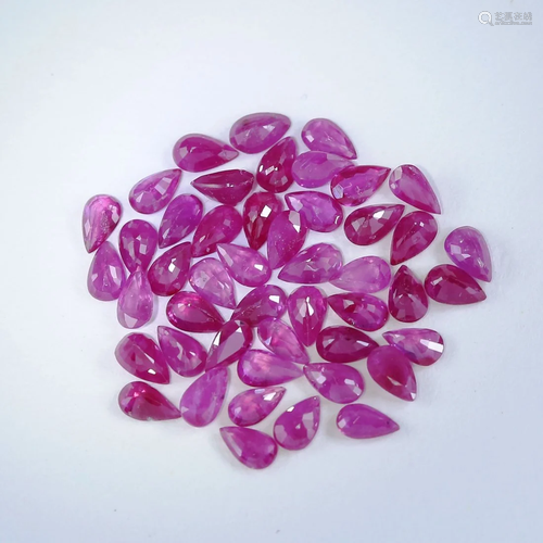 11.05 ct. Pear Shape Ruby Lot - BURMA, MYANMAR