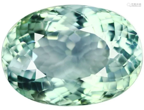 GIA - 15.14 ct. Neon Greenish Blue 