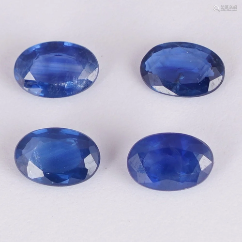 IGI Cert. 1.90 ct. Set of 4 Blue Sapphires - MADAGASCAR