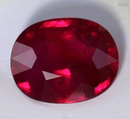 GRS Cert. 2.01ct. Untreated VIVID RED Ruby - MOZAMBIQUE