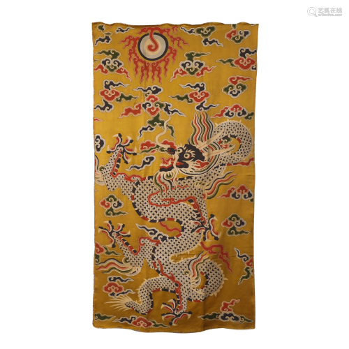 A CHINESE BROCADE OF DRAGON