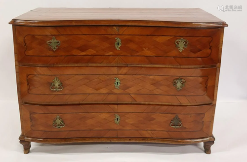 18th Century Serpentine Front & Parquetry Inlaid