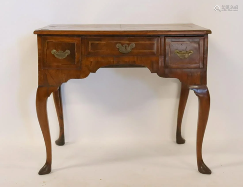 Antique Inlaid Queen Anne Lowboy.