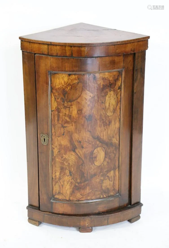 18th Century Continental Walnut Corner Cabinet