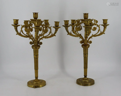 A fine Quality Pair of Antique Gilt Bronze