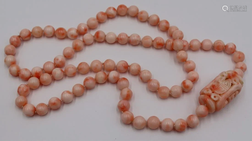 JEWELRY. Angel Skin Coral Beaded Necklace.