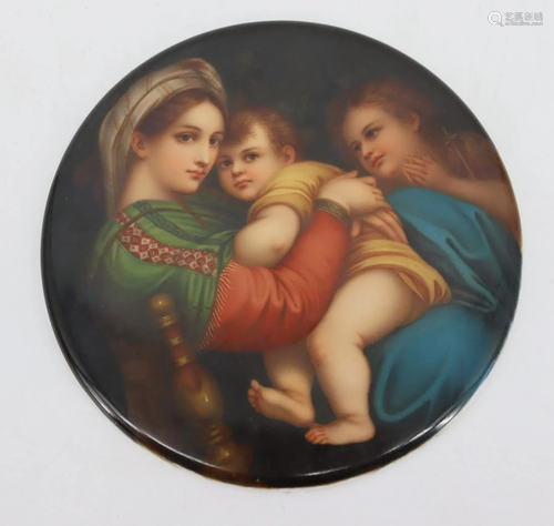 K.P.M. Style Porcelain Plaque.