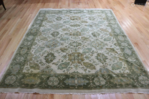 Vintage And Finely Hand Woven Carpet .