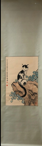 XU BEIHONG CAT PATTERN PAINTING