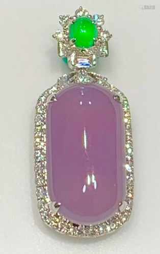 ICY PINK PURPLE JADEITE PENDANT