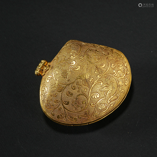 TANG DYNASTY, CHINA PURE GOLD POWDER BOX