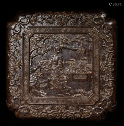 CHENXIANG WOOD CARVED INK BOX