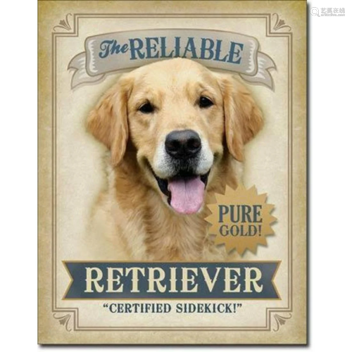 The Reliable Retriever Metal Pub Bar Sign