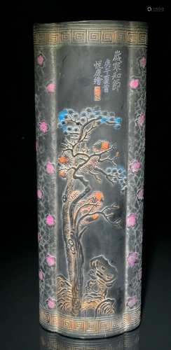 INKCAKE WITH TREE PATTERN