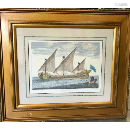 Sailing Ship Framed Lithograph Print