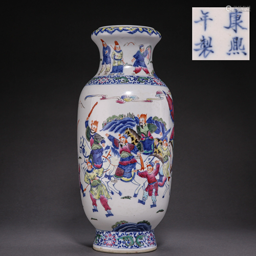 CHINESE KANGXI WUCAI PORCELAIN VASE