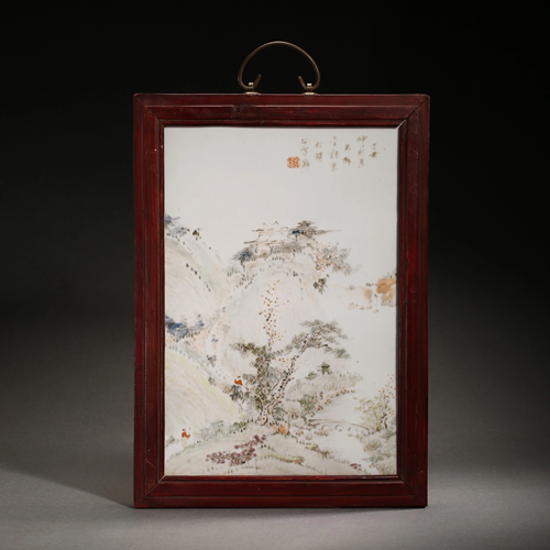 CHINA QING DYNASTY PORCELAIN PLATE PAINTING