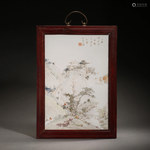CHINA QING DYNASTY PORCELAIN PLATE PAINTING