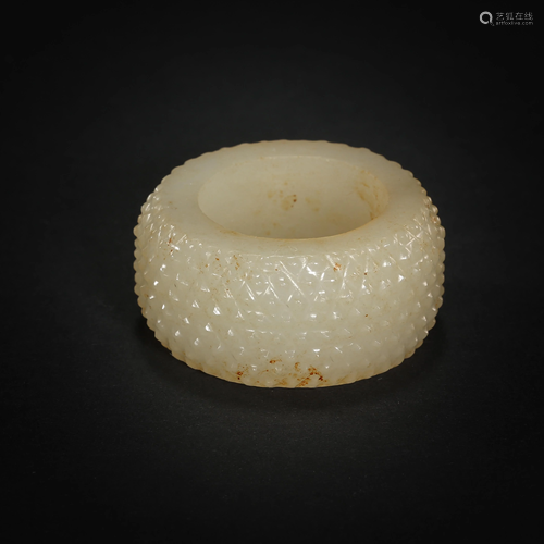 HETIAN JADE THUMB RING, QING DYNASTY, CHINA