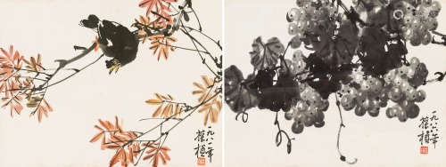 1981年作 苏葆桢 花卉双挖  绘画 立轴  设色纸本