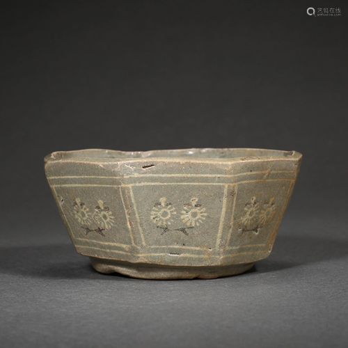 ANCIENT KOREAN OCTAGONAL PORCELAIN WASHER …