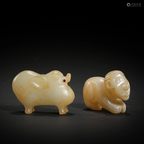 HETIAN JADE BEAST, TANG DYNASTY, CHINA