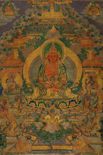 KESI THANGKA, QING DYNASTY, CHINA