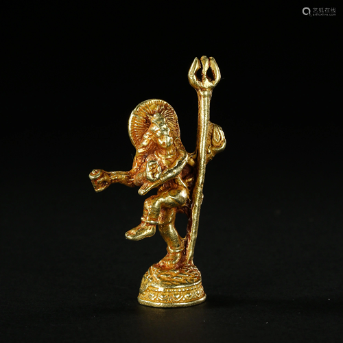 ANCIENT PURE GOLD PHARAOH STATUE