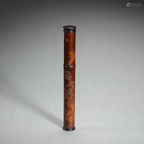 QING DYNASTY, CHINESE BAMBOO MADE INCENSE TUBE