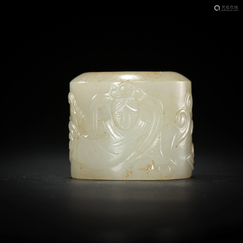 HETIAN JADE THUMB RING, QING DYNASTY, CHINA