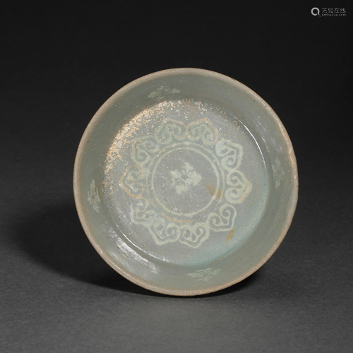 ANCIENT KOREAN FLOWER PATTERN BRUSH WASHER