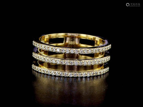 14kt Yellow Gold 0.65 ctw Diamond Ring