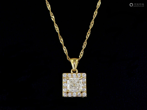 14kt Yellow Gold 0.68 ctw Diamond Pendant