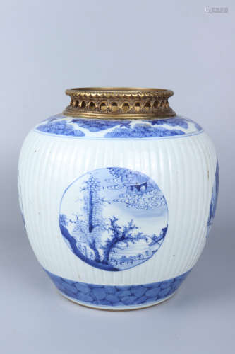 Chinese Mid Of Qing Dynasty Blue And White 