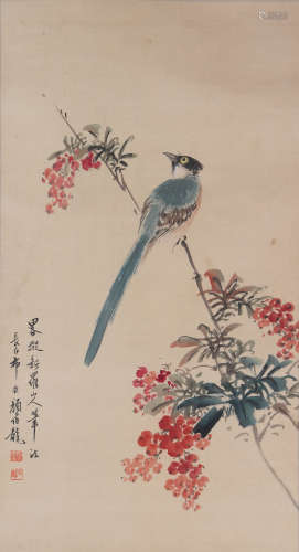 Chinese Yan Bolong Painting Of Flowers And Birds