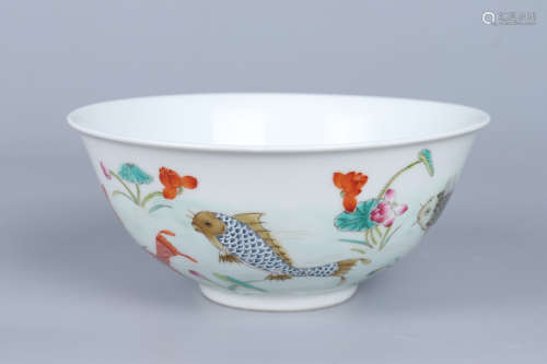 Chinese Qing Dynasty Qianlong Famille Rose Porcelain Bowl