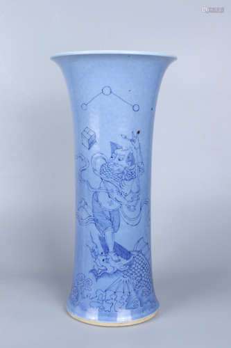 Chinese Qing Dynasty Kangxi Blue And White 