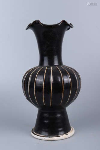 Chinese Song Dynasty Black Glazed Porcelain Vase