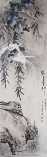 Chinese Painting And Calligraphy Of Swallow