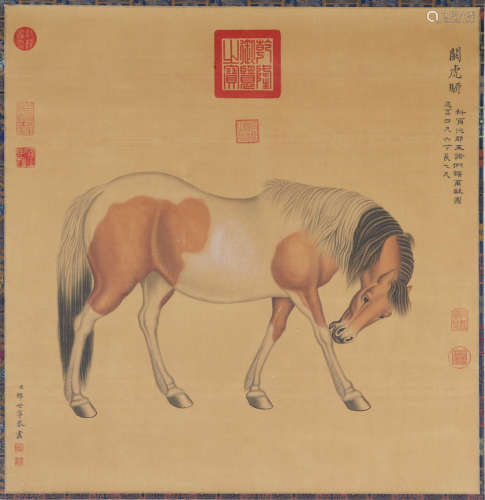 Chinese Lang Shining - Painting Of Horse