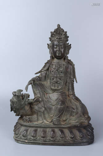 Chinese Bronze Buddha Statue In Ming Dynasty