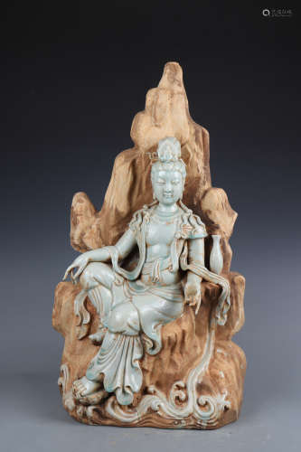 Chinese Southern Song Dynasty Porcelain Buddha Statue