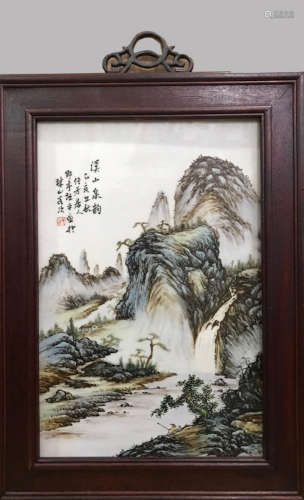 Chinese Painting On Porcelain Plate