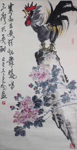 Chinese Liu Dayu - Painting Of Rooster