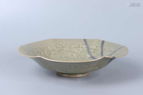 Chinese Yaozhou Wave Porcelain Plate
