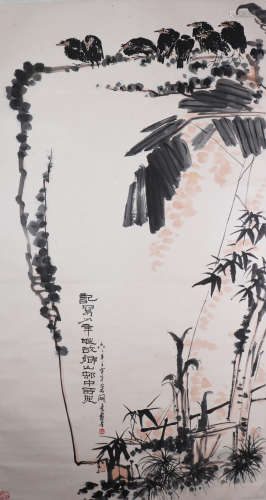 Chinese Pan Tianshou - Painting Of Eagles