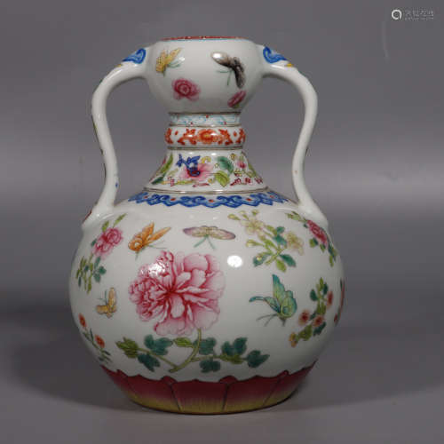 Chinese Qing Dynasty Qianlong Famille Rose Porcelain 