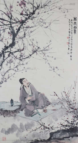 Chinese Fu Baoshi - Painting Of Figures On Paper